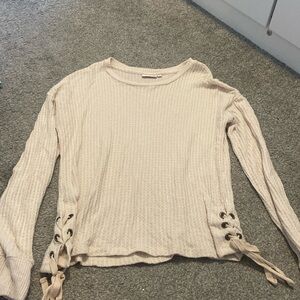 Waffle Knits Long Sleeve Sweater